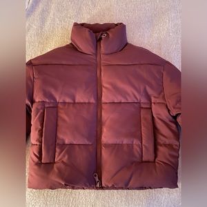 Girlfriend Collective crop puffer - never worn!